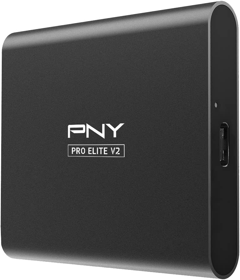 PNY Pro Elite V2 1TB USB 3.2 Gen 2x1 Type-C Portable Solid State Drive (SSD)